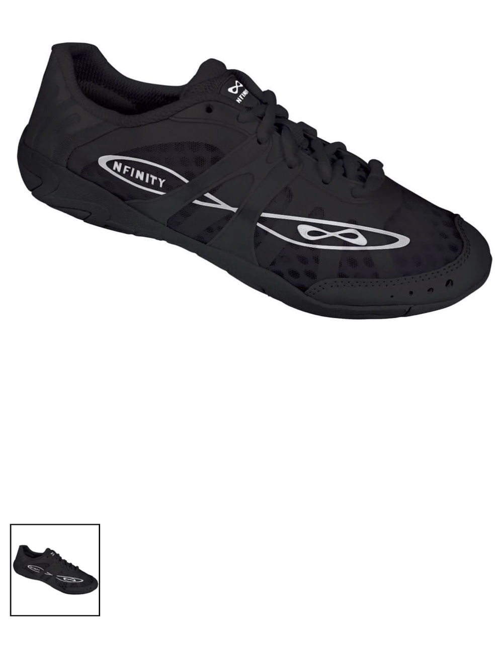 NFINITY Black with White Logo Low-Profile Training Shoe. Tried on but never used